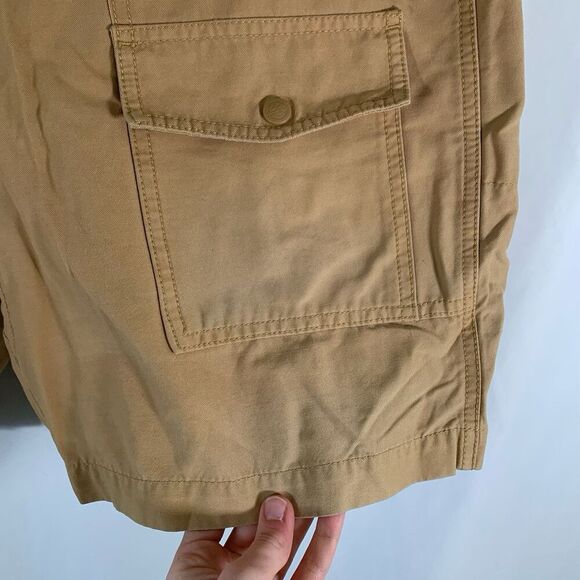 Woolrich Cargo Shorts Men's 34 Brown Snap Pockets Lightweight Cotton Blend - Picture 2 of 5